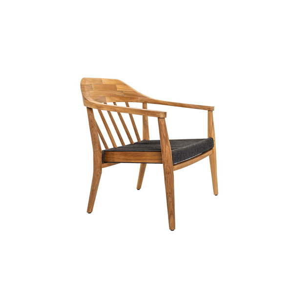 OASIQ Copenhagen Solid Wood Windsor Back Stacking Arm Chair in Brown